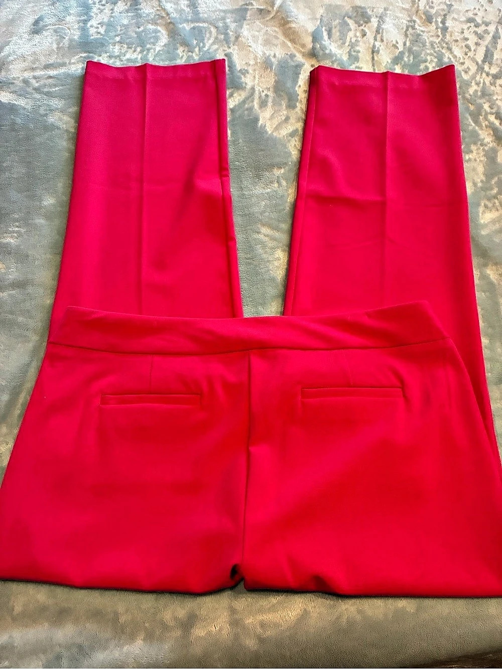 Roz & Ali Solid Millennium Tummy Panel Pull-On Ankle Pants Pink 10 - Picture 2 of 5